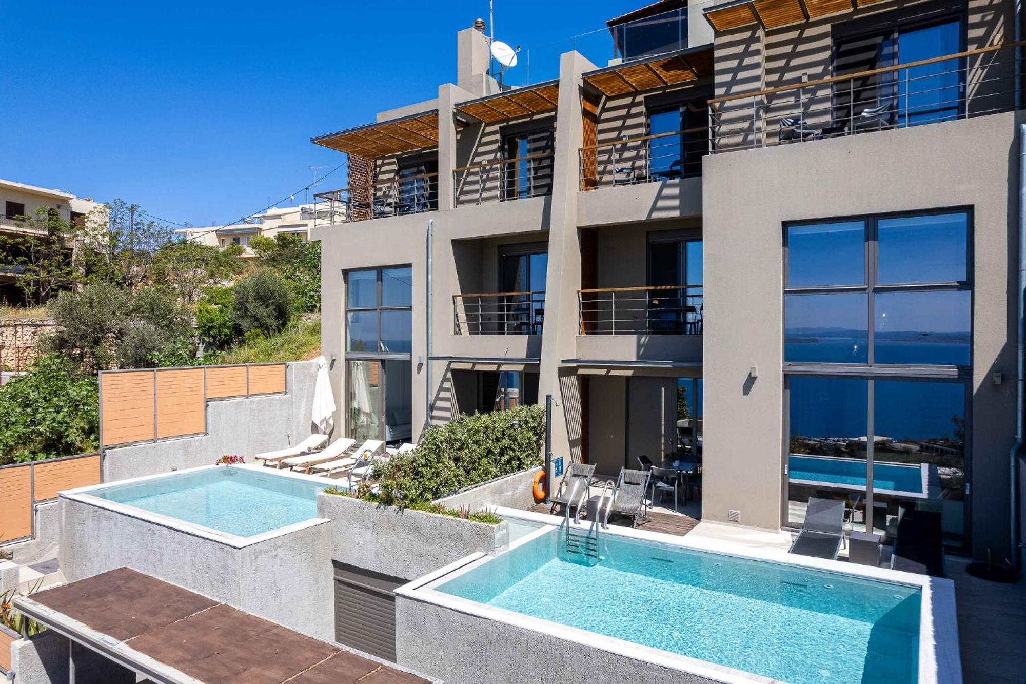 Omnia Luxury Villas - "Heated" Pools & Breathtaking Seaviews! Chania  Exterior foto